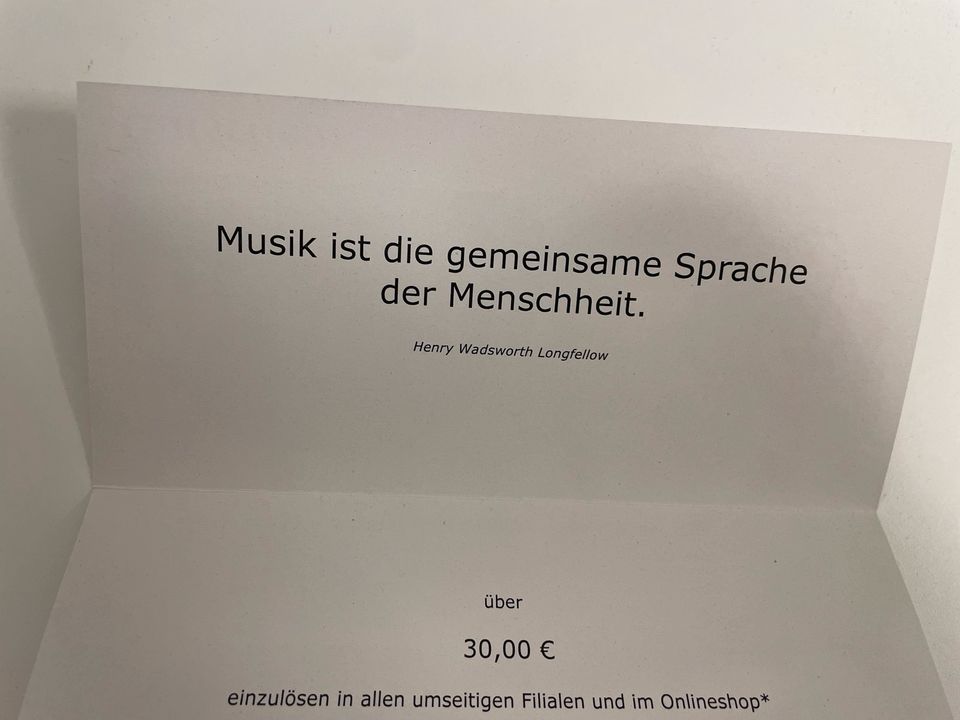 30€ Gutschein Musikalien Bartels (Braunschweig) bzw. Musikosmos in Braunschweig