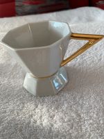 Tasse 8 eckig Porzellan Lichte Creme/Gold Niedersachsen - Wolfsburg Vorschau