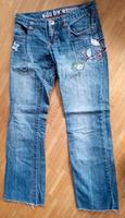 EDC Esprit Jeans Hose blau Gr. 36 aufgestickten Blumen Köln - Nippes Vorschau