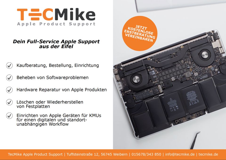 TecMike.de - Dein Full-Service Apple Support aus der Eifel in Weibern