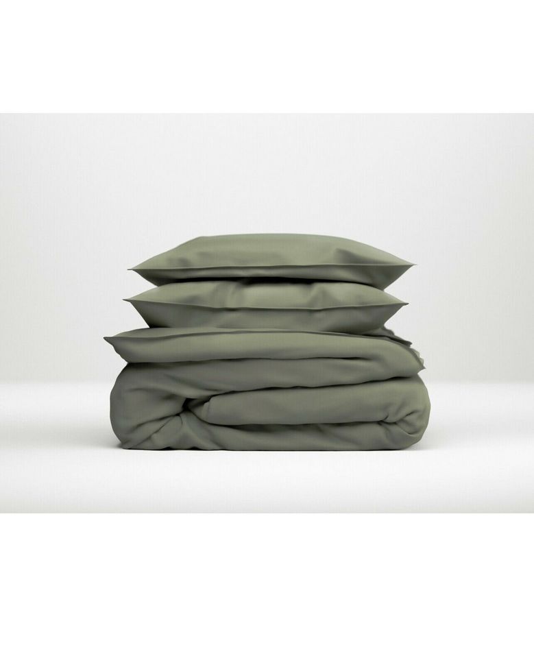 2x Bettwäsche ZoHome Satinado Army Green/ Marko-Satin 135x200 in Enger