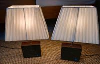 2 x Nachtischlampe Lampe  Tischlampe weiss Holz Plissee  Art Deco Niedersachsen - Aurich Vorschau