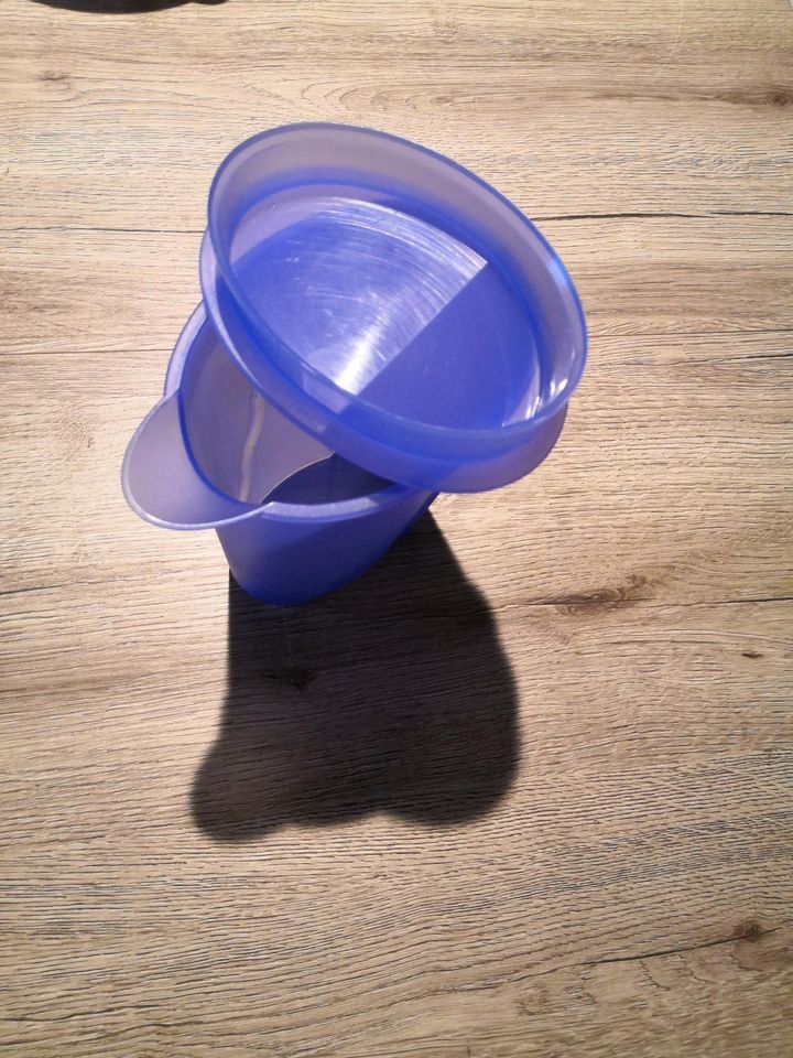 Tupperware Junge Welle Kanne, 1l, blau, Kippdeckel in Ruderting