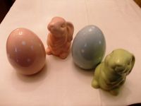 Oster  2 Hasenfiguren u. 2 Eier verschiedene Farben Keramik Rheinland-Pfalz - Rodalben Vorschau