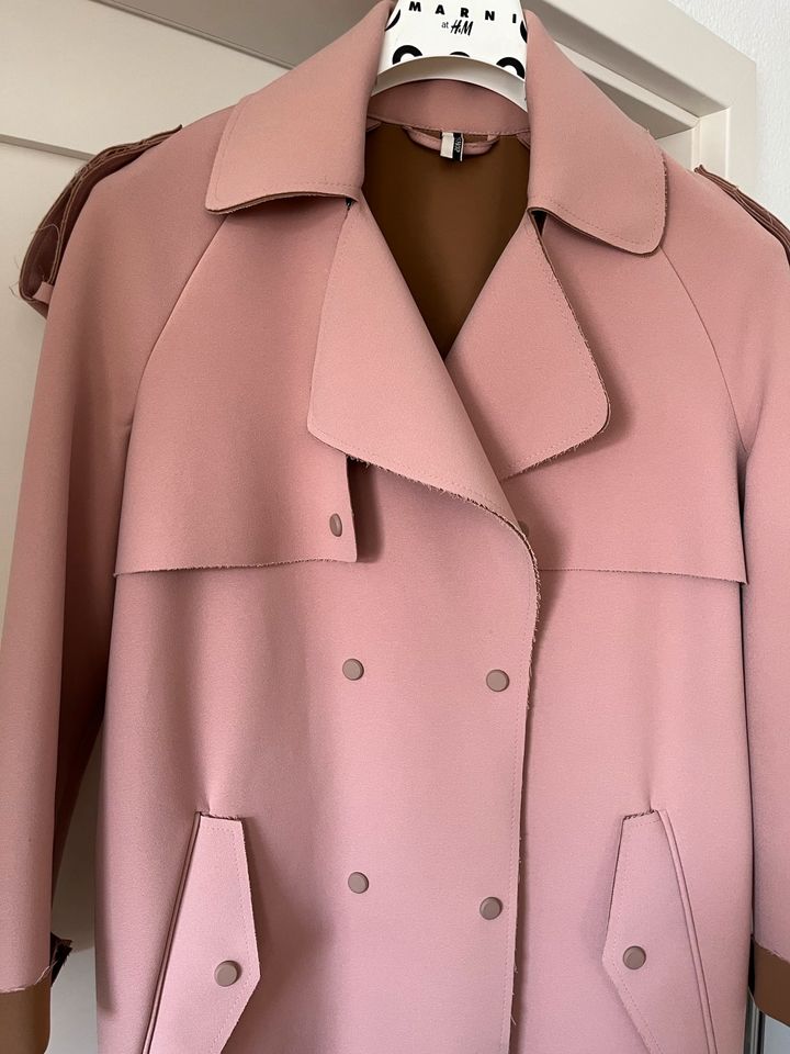 Topshop Trenchcoat rosa Neopren Blogger Mantel Gr 38 oversized in Stuttgart