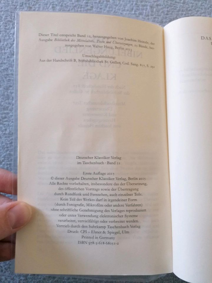 Buch Das Nibelungenlied Text und Kommentar (Deutscher Klassiker V in Ettringen