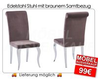 Designer Stuhl Samt braun Edelstahl Gestell mit Griff Barock NEU Aachen - Aachen-Brand Vorschau