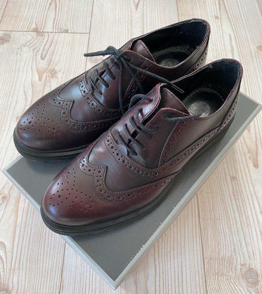 Maca Kitzbühel Loafer Schnürschuh Leder Bordeaux Gr.37 Arket❤️ in Potsdam