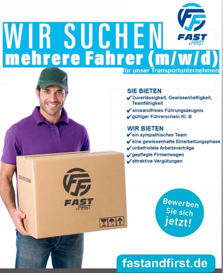 Kurierfahrer/in gesucht in Bremen bis zu 3300€- 14€/std + Spesen in Bremen