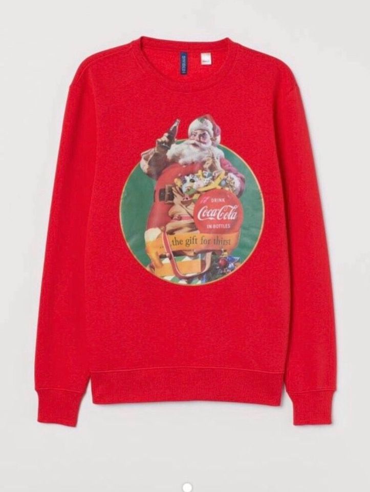 Coca Cola Pulli Pullover Weihnachtsmann Santa Claus Unisex in Schwelm