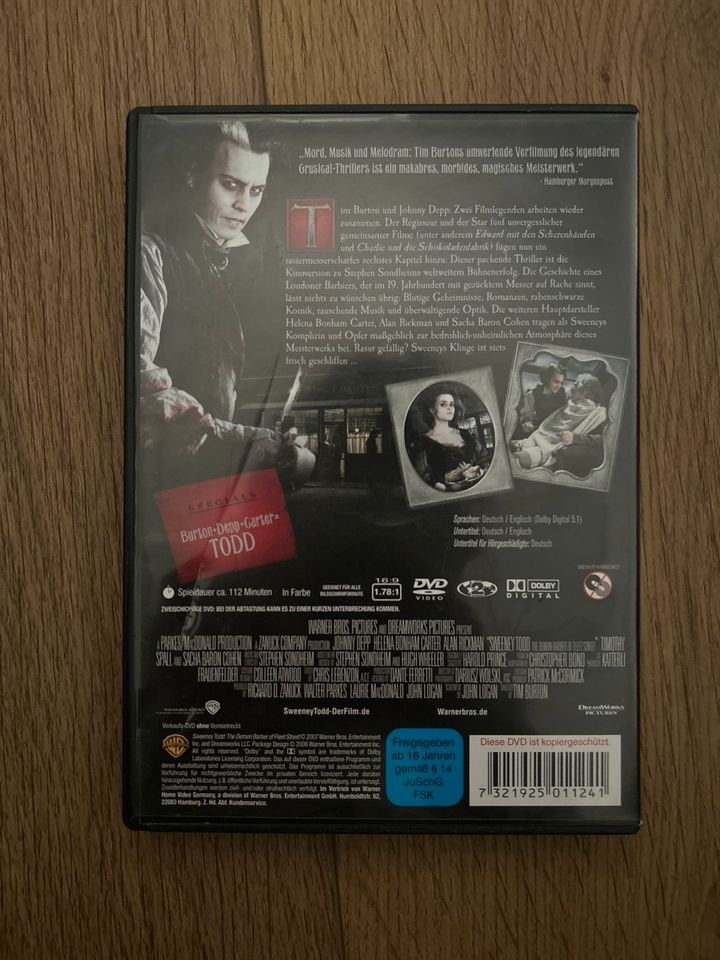 DVD Film Sweeney Todd in Stuttgart