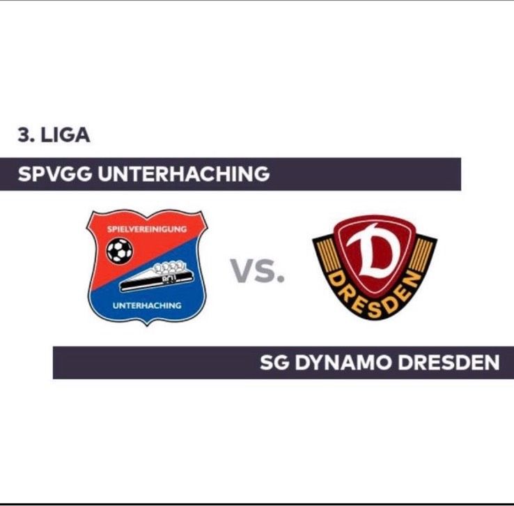2 Tickets Gästeblock N2 „Unterhaching gegen Dynamo Dresden „ in Münzenberg