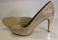 *NEU/Ettikett* High Heels Pumps Hochzeit Gold Glitzer, Gr. 38 Schleswig-Holstein - Neumünster Vorschau