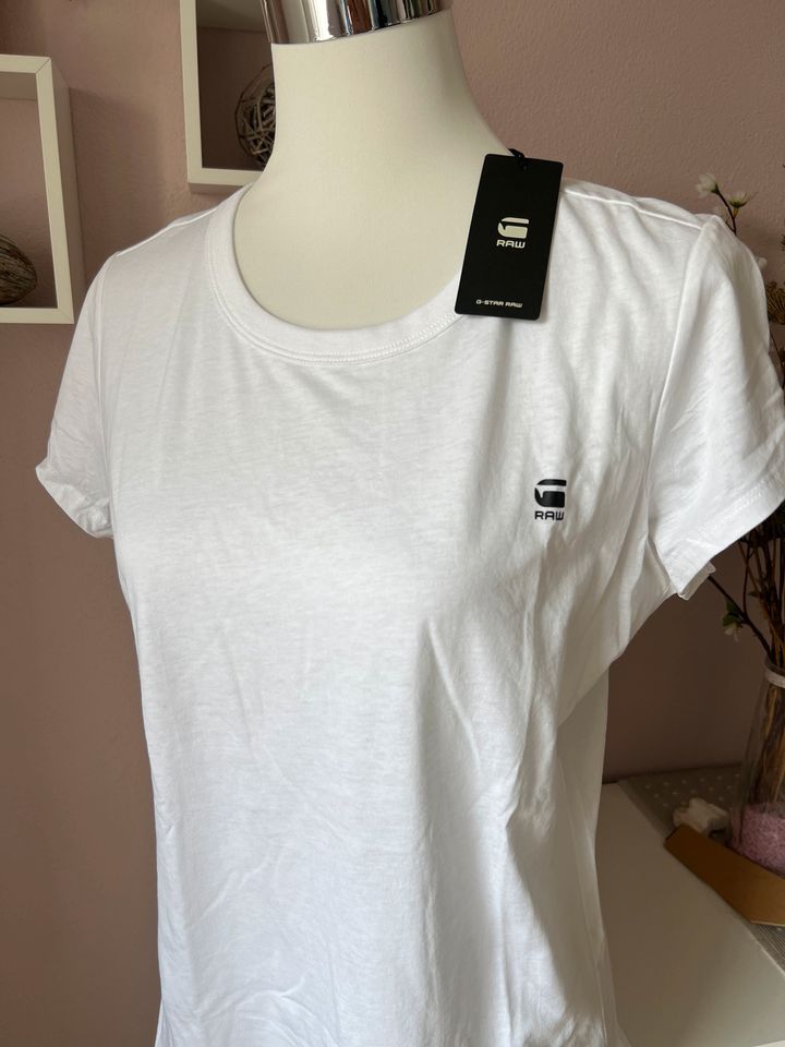 T-Shirt NEU G-Star RAW XL weiß mit Etikett in Marlow