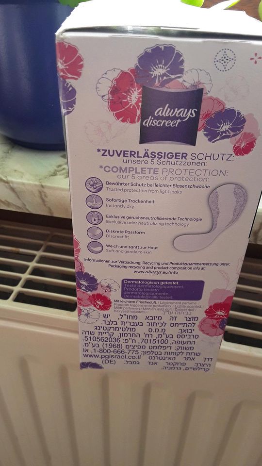 Neu always DISCREET BLASENSCHWÄCHE Slippeinlagen Binden in Bad Homburg