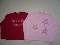 Gr. 140/146 Benetton Pullover Strass rosa dunkelrot 1. Hand Kr. München - Taufkirchen Vorschau