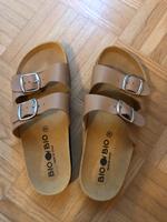 BioBio Zweiriemer Sandale beige braun Gr 38 wie Birkenstock Ludwigsvorstadt-Isarvorstadt - Isarvorstadt Vorschau
