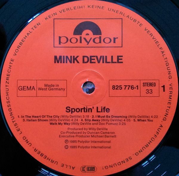 MINK DE VILLE - Sportin´ Life - Schallplatte Vinyl LP  (1985) in Kaiserslautern