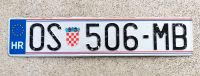 KFZ KENNZEICHEN NUMMERNSCHILD KROATIEN CROATIA Sachsen-Anhalt - Petersberg (Saalekreis) Vorschau