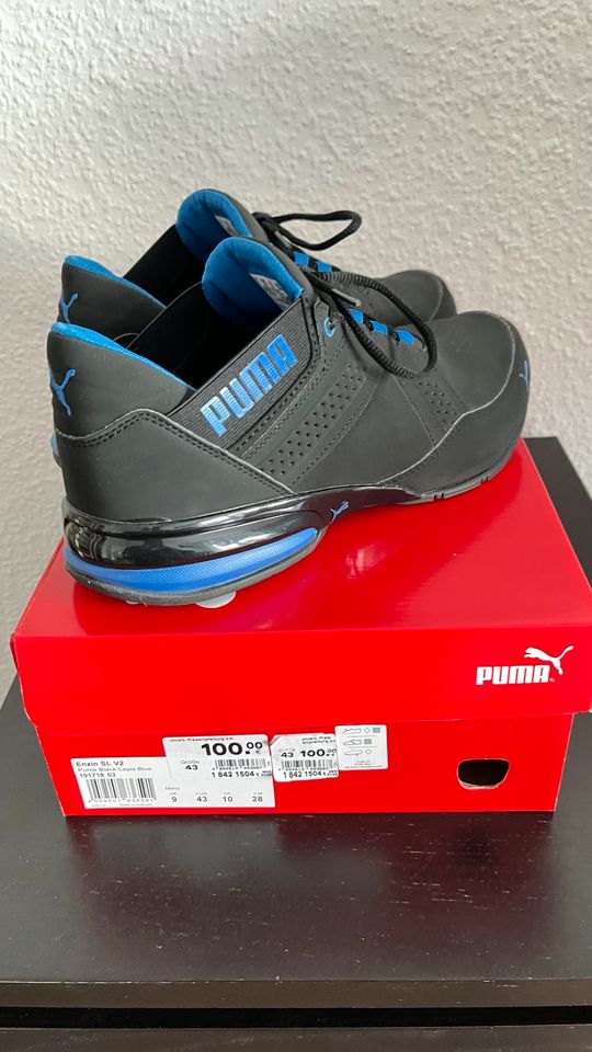 PUMA Enzin SL V2 Laufschuhe Herren Black Lapis Blue 43 in Wiesbaden