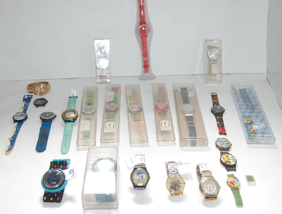 17 Stk. Vintage Swatch Uhren Konvolut 1987 - 1996 80er 90er Jahre in Wiesbaden