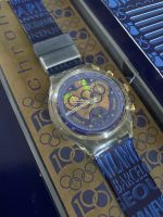 Swatch Uhr Chrono 100 Jahre Olympische Spiele, blau, ungetragen! Nordrhein-Westfalen - Recklinghausen Vorschau