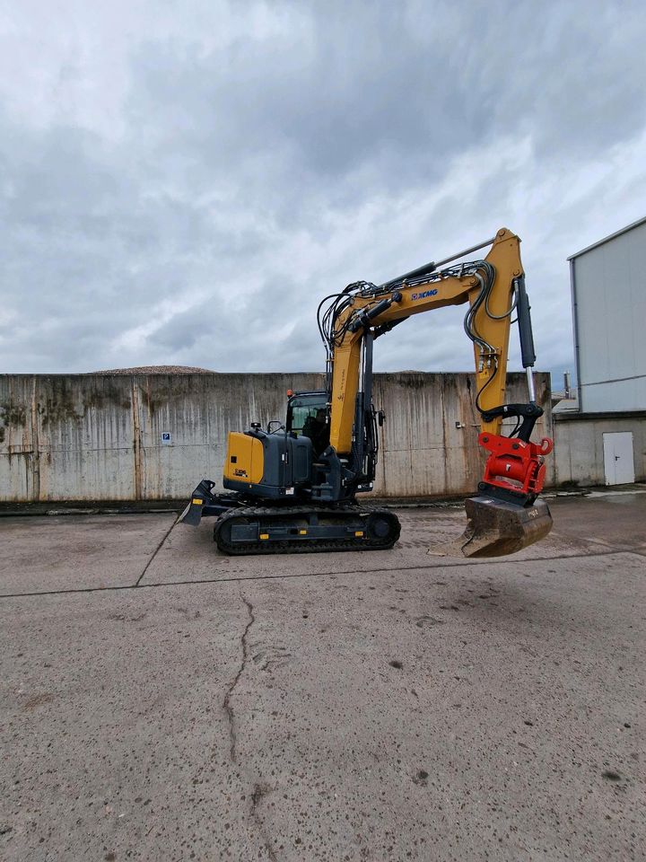 Bagger Midi Minibagger XCMG XE80E HS08 Mieten Gala Tiefbau Erdbau in Tann