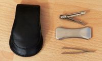 Flugtaugliches Manicure-Set, 3-teilig im Lederetui Bayern - Unterroth Vorschau