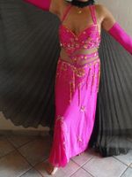 Bauchtanzkleid /Profikleid  mit Armstulpen ( Neonpink ) 100% Hand Niedersachsen - Hatten Vorschau