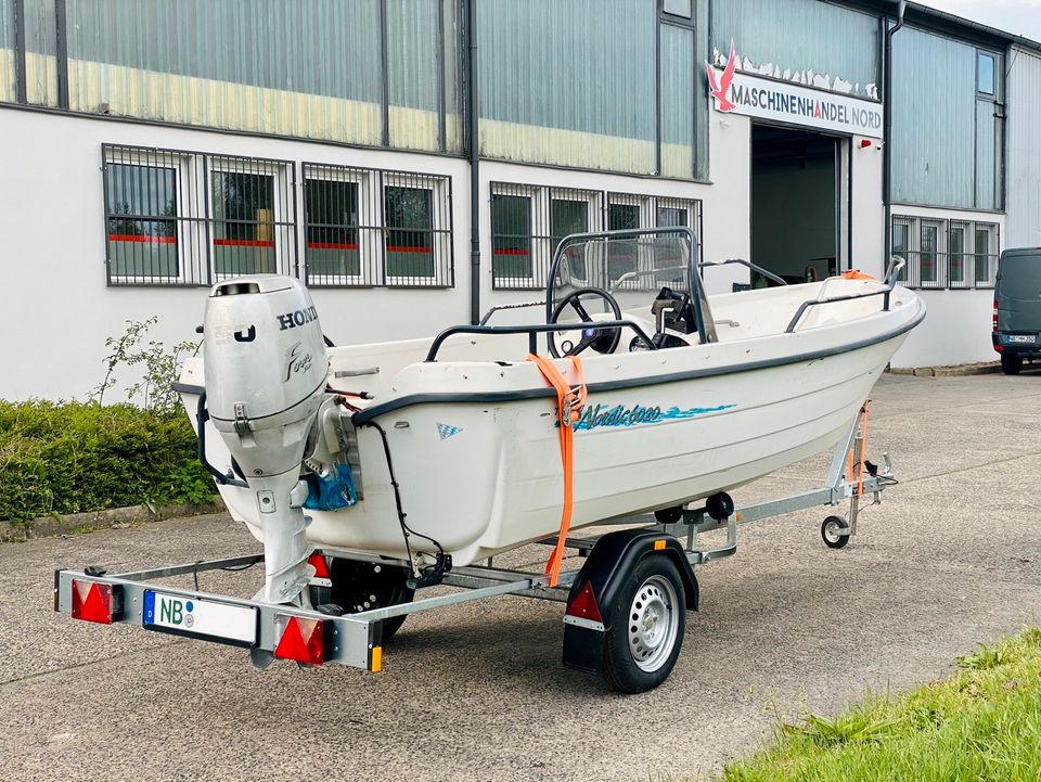 Boot Terhi Nordic 6020 + Trailer + Honda BF50 // Motorboot in Neubrandenburg