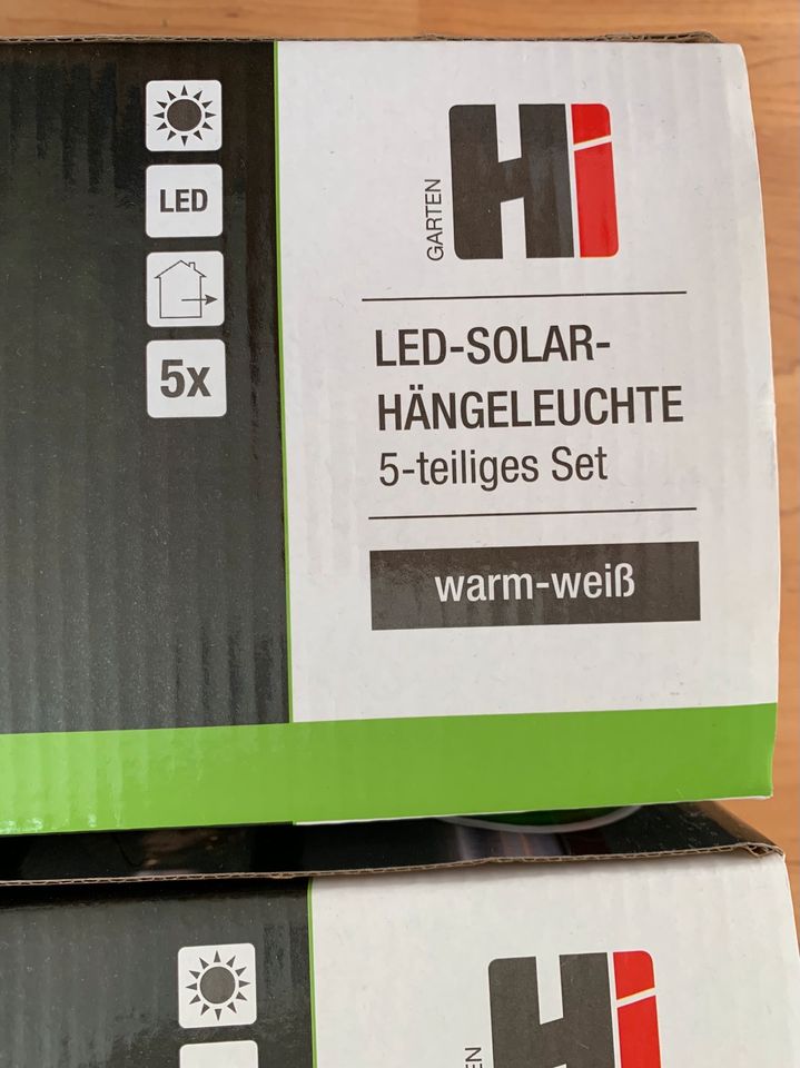 Wie NEU) Solar LED Hängeleuchte 10ea x 2 SET in Lübeck