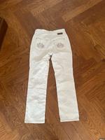 Jeans Hose locker Stretch Details Muster Creme Vintage Sachsen - Markkleeberg Vorschau