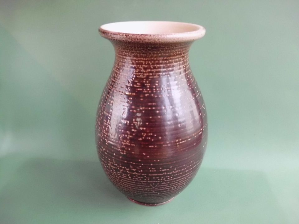 Studio Keramik Vase Wim Mühlendyck braun Mid Century 60 er in Hilchenbach