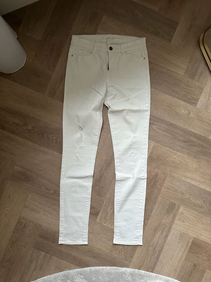 Röhrenjeans weiß Esprit Gr. 34 in Bayreuth