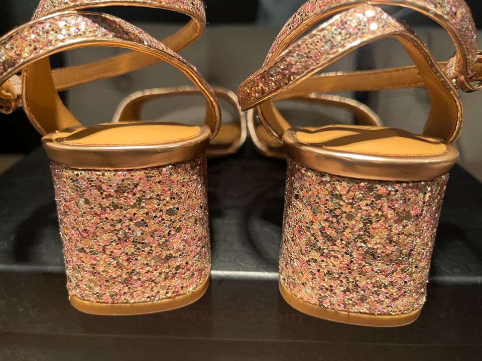 Ash Sandalette Riemchensandale Roségold Glitzer Glamour Gr.39 NEU in Hamburg