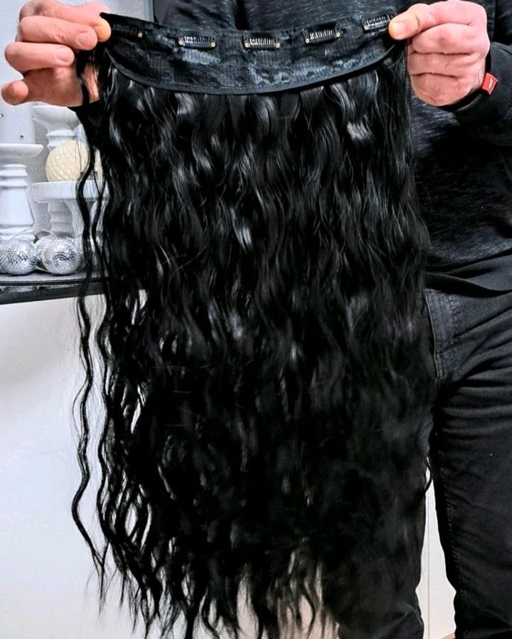 Haarverlängerung aus Synthetikfasern 55cm lang Neu in Hamm