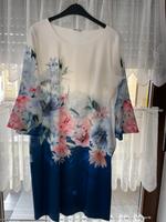 Alba Moda festliches elegantes Kleid cremeweiss royalblau  Gr. 42 Bayern - Hallbergmoos Vorschau