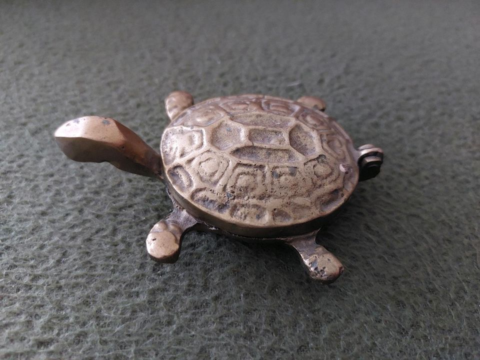 Messing Schildkröte Aschenbecher ca 1960 in Nordrhein-Westfalen - Datteln, Kunst und Antiquitäten gebraucht kaufen