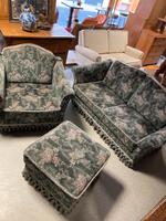 Couch 2-Sitzer Sessel und Fußhocker Saarland - Bexbach Vorschau
