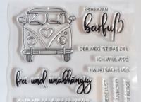 Clear Stamps Bulli Love Peace Bus 70th 70er Hippi DIY Stempel Rheinland-Pfalz - Kusel Vorschau