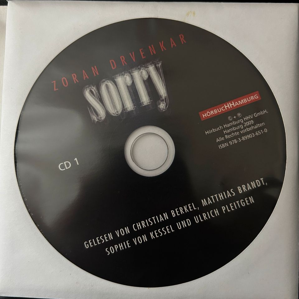 Hörbuch Audio CD „sorry“ von Zoran Drvenkar in Östringen