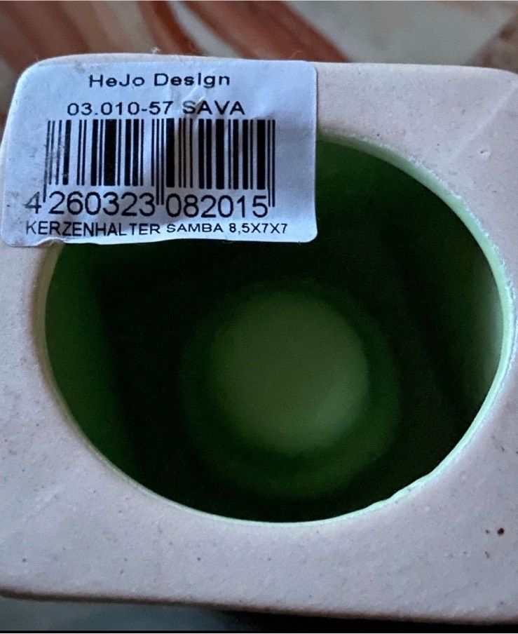 Kerzenhalter Keramik HEJO Design hellgrün Handarbeit in Calbe (Saale)