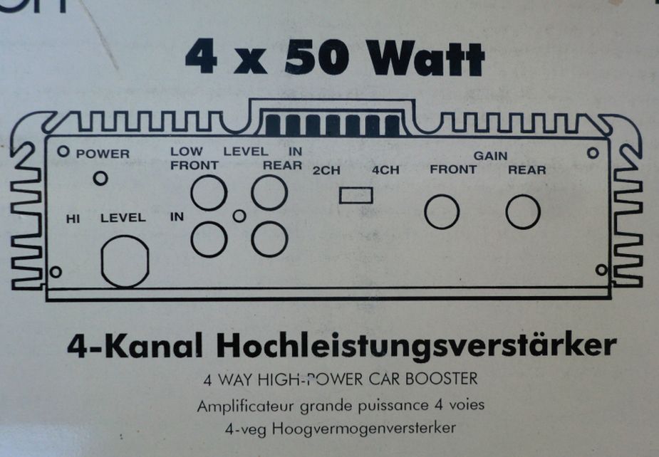 4 Kanal Hochleistungsverstärker „audi tech“ – 4x50 W - Neu in Rust