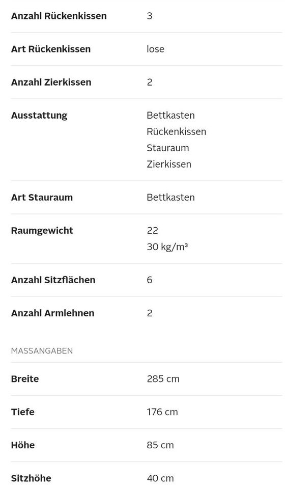 L-Form Garnitur in Westoverledingen