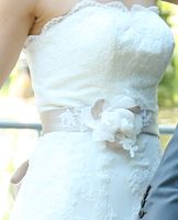 Brautkleid Hochzeitskleid ivory weiß S 36 Spitze + Reifrock Bayern - Neu Ulm Vorschau