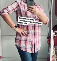 Lange Hemdbluse von H&M Rosa kariert 38/M Niedersachsen - Damme Vorschau