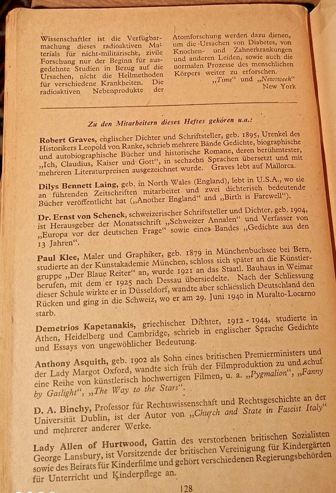 "NEUE AUSLESE"//  Mitte der 40.Jahre in Koblenz
