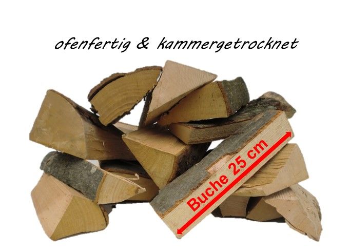Buche 25 cm Kaminholz Hartholz kammertrocken Brennholz Lieferung in Aichach