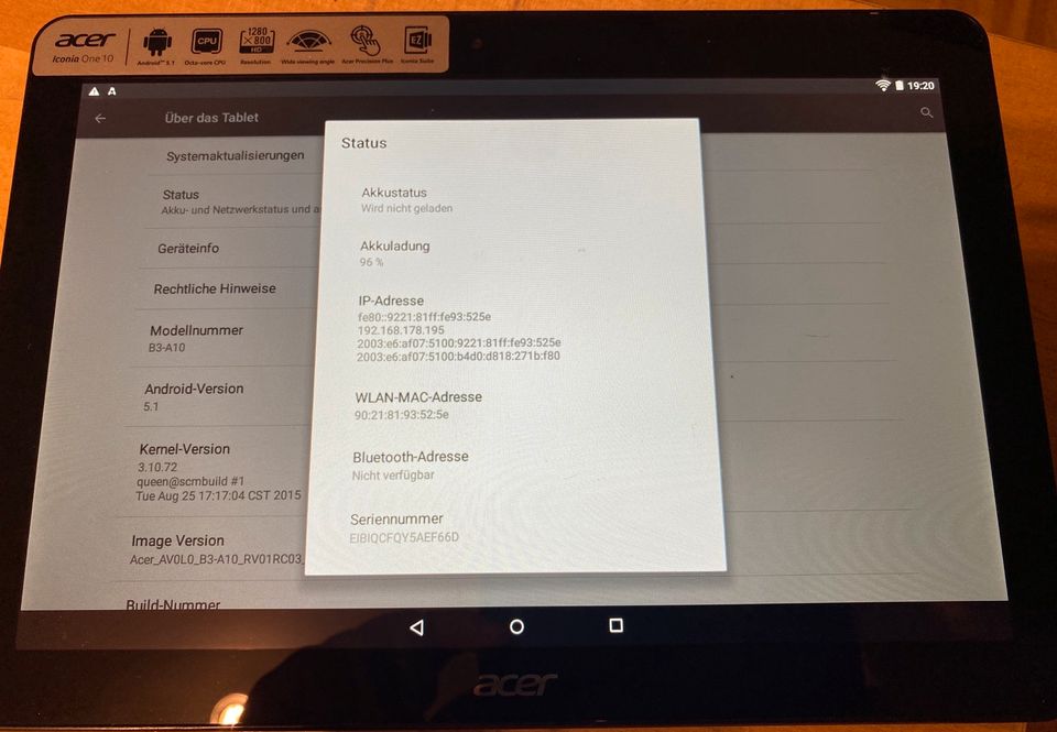 Acer Iconia B3-A10 in Tübingen