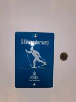 Altes kleines Emaille Schild / Skiwanderweg Traunstein Bayern - Waging am See Vorschau